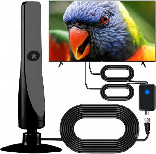 WaveMaxs TV Antenna Wave Max Digital Indoor Antenna with Long Range Reception Compatible with Smart TVs and HDTV