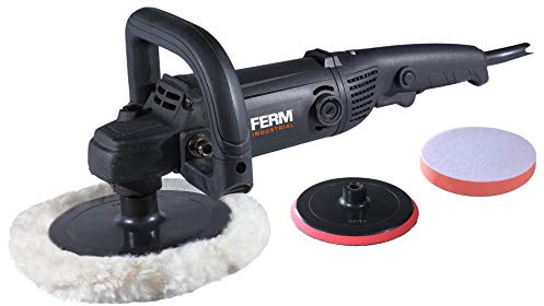 FERM Professionelles Polier-/Poliererset 180mm 1400W - Elektronik mit konstanter Geschwindigkeit - 4m Gummikabel - variable Geschwindigkeit - einschließlich Zubehör