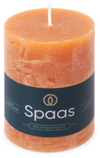 Spaas Rustic Pillar Candle 70/95 mm 35h, Orange