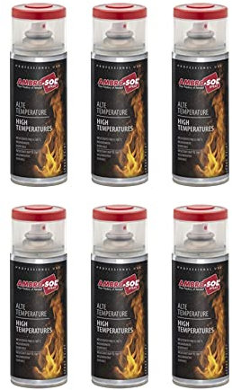 Ambro-Sol V400TEMP.6 Vernice Resistente Grigio Antracite, 400 ml, 6 pezzi