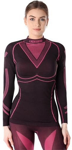 Ladeheid Thermounterwäsche Damen Funktionsunterwäsche Langarm Shirt Thermoaktiv LAGI004