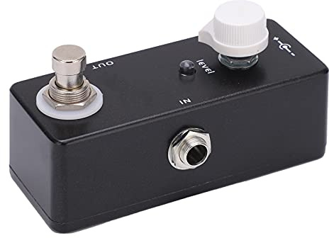 Gitarren-Lautstärkeeffekt-Pedal Drehregler-Dämpfer mit True Bypass-Stimmung Einzelknopf-Steuerung Instrumentenzubehör Schwarz 20mA/1KΩ