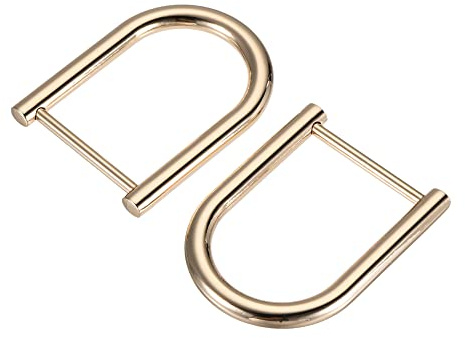 sourcing map 4 Stück D-Ringe Schrauben in Schäkel 27mm Gold | Hochwertige Zinklegierung, galvanisiert, rostfrei und langlebig. Einfache Montage mit Schraubendreher.