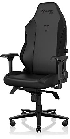 Secretlab Titan Evo Black Gaming-Stuhl - Verstellbarer, ergonomischer und komfortabler Computerstuhl mit 4D-Armlehnen, magnetischem Kopfkissen und 4-Wege-Lordosenstütze - Schwarz - Kunstleder