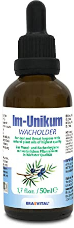 Im-Unikum Öl mit Wacholder 50 ml mit Ozon behandeltes Rizinus & Olivenöl mit ätherischen Ölen pflanzlicher Herkunft. Vegan