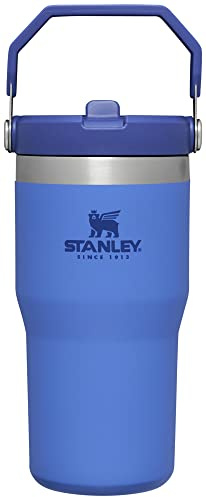 STANLEY IceFlow - Vaso de acero inoxidable – Botella de agua aislada al vacío para el hogar, la oficina o el automóvil, reutilizable, con pajilla, resistente a fugas, se puede voltear en frío durante