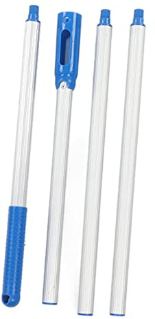 Asta Telescopica per Piscina, Accessori per la Pulizia della Piscina con Manico in Lega di Alluminio Portatile per Rete di Spazzole per la Pulizia