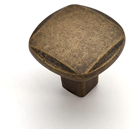 Amerdeco 10 Stück Schrankknöpfe Vintage Antik Messing Matt Möbelgriffe Möbelgriffe aus Zinklegierung für Küchenschränke Runde Türgriffe Schubladengriffe für Schlafzimmer