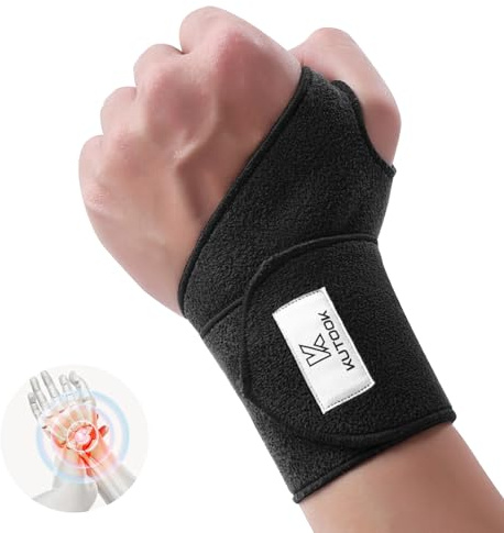 KUTOOK Attelle Poignet Bande Protege Poignet Musculation Sangle Orthese Bandage Accessoires pour Fitness Protection Poignet de Force Maintien Main Noir