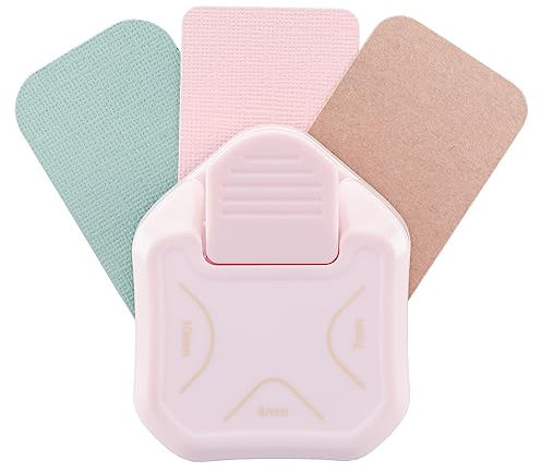 Vaessen Creative Perforadora de Papel 3 en 1, Para Redondear Esquinas, Para Proyectos DIY, Scrapbooking, Creación de Tarjetas y Más, Rosa, Aluminio, 4 in 1