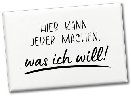 Meine Regeln Souvenir Magnet eckig mit Spruch Hier kann jeder Machen, was ich Will Willkommen Besuch Witziger Souvenir Magnet für Zuhause Mutter Büro Accessoire Spaß bei der