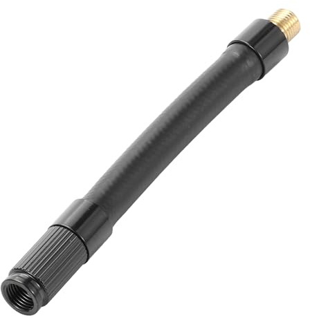 Motoforti Tubo De Extensión Universal Para Inflador 1 Pc 4.72 Pulgadas | Negro, Goma, Metal, M8x0.8, 10 Mm Od, Conexión Rápida, 0.305inx32TPI