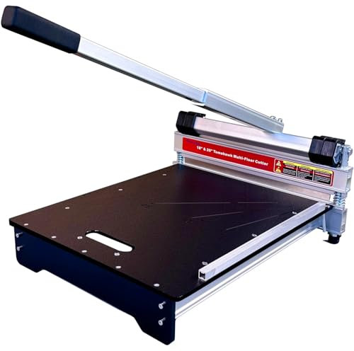 Cortador de suelo de vinilo y laminado profesional de 18 pulgadas, grado profesional, versátil, fuerte, corta completamente hasta 18 pulgadas de ancho y 11/16 pulgadas de grosor y mira la demostración