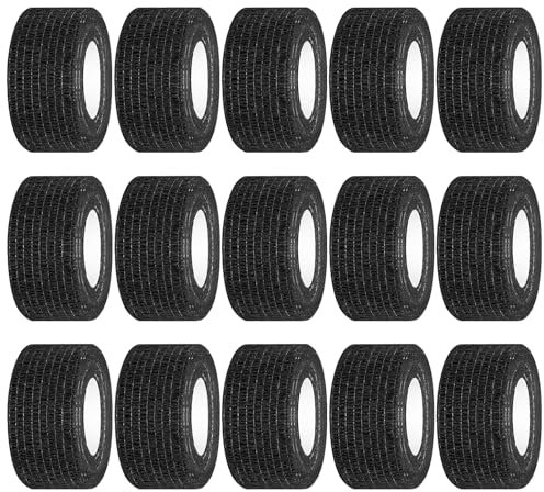 15 Rollen Hand Cohesive Bandage, 2.5cm X 4.5m Selbstklebender Verband, Non-Woven Haftbandage Selbstklebend, Fixierbinde Selbstklebend, Elastische Binde für Handgelenk Sprunggelenke Schwellung