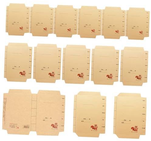 NUOBESTY 30 Stück Buchumschläge Kraftpapier Braun Papier Buchfilm Selbstklebend Robust Schulbedarf Lehrbuchschutz