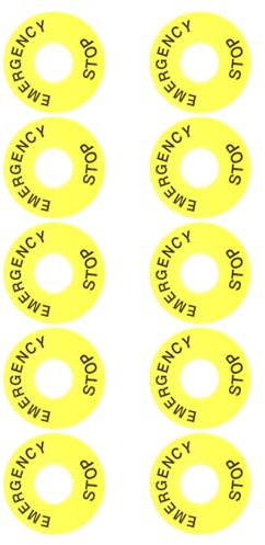 CHILDWEET 10pezzi Anello Arresto Emergenza in Sostituzione Pulsante Sicuro e Facile Installazione Per Interruttore Di Emergenza