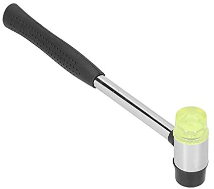 Hominas Rubber Mallet 27.3 cm, Mini Jewellery Soft Hammer Double Sided with Non Slip Handle for Leather Jewelry Plastic Crafts