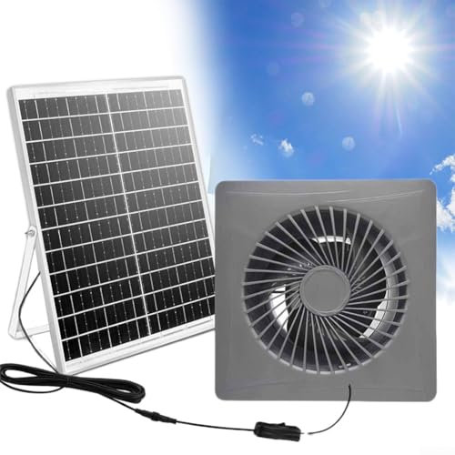 Ventilador extractor de baño solar de 12 V para pared de guillotina de alta velocidad, ahorro de energía, ventiladores de ventilación (4 pulgadas)