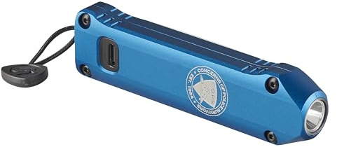 Streamlight 88825 Wedge XT 500-Lumen 1,900-Candela Flat Everyday Carry Flashlight, Includes USB-Cable and Pocket Lanyard, Blue C.O.P.S. Edition