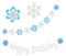 APOMOONS 2 Pieces Banner de Copos de Nieve de Feliz Cumpleaños, Glitter Snowflake Decorations, Banner de Cumpleaños de Copos de Nieve Azul y Blanco para Decoración Fiestas de Cumpleaño Infantiles