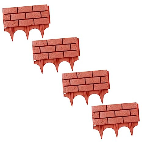 ifundom 4 Pièces Bordure de Jardin Amovible Plastique Panneaux de Clôture Décoratifs pour Aménagement Paysager Protection Plantes