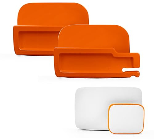 Generico Soporte para Peaje de Autopista Compatible con Via-T, Fulli (Dispositivo Kapsch TRP-4010, Verificar Compatibilidad). 2 Piezas, Naranja