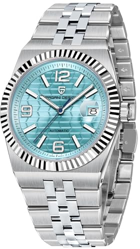 Pagani Design PD-YS027 Herren-Armbanduhr, automatisch, mechanisch, 40,5 mm Edelstahl, 100 m wasserdicht, Datumsanzeige, Saphirglas, leuchtendes Zifferblatt, Armbanduhr für Herren