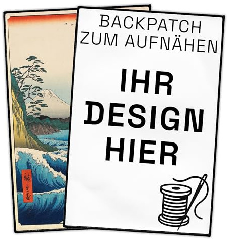 Groß Individuell Aufnäher 16.5cm bis 36cm | Personalisiert Jacke Rückenpatch mit Wunschmotiv, Bild, Logo | Selbst gestalten Rückenaufnäher für Kleidung | Custom Sew On Back Patch (20.3cm x 30.5cm)