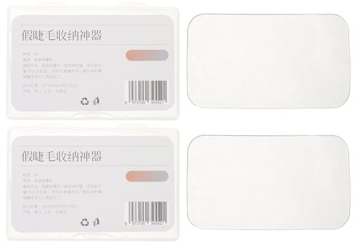 Zerodeko Estuche Organizador Portátil 2 Cajas para Pestañas Postizas de Pp y Silicona Resistentes al Polvo para Almacenamiento y Viaje