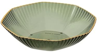RUWLFE 1PCS Piatti Da Tavola for Portata e Posateria PET Piatto Spartito Snack Caramelle Basamento Della Torta Ciotola Cibo di Frutta Set per Tavolo da Cucina(Green)