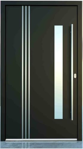 Haustür WeltHaus Tür Aluminium mit Kunststoff LA122 Bonn WH75 Eingangstür (100x200 Links Innen)