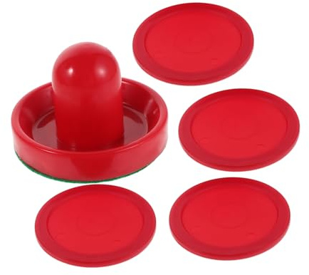 GRIRIW Set 1 Pusher e Puck per Air Hockey da Tavolo, Accessori Sostitutivi in Abs e Velluto, Scivolamento Fluido e Resistente per Giochi di Hockey su Tavolo