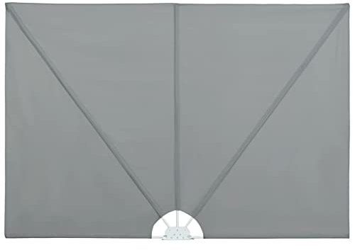 vidaXL Seitenfächer Terrasse 300x150cm Grau Balkonfächer Seitenmarkise Garten