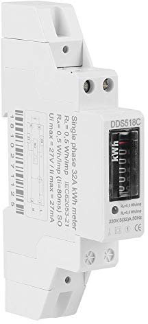 Compteur électrique monophasé numérique LCD 220 V KWH 5-32 A DIN rail KWH mètre