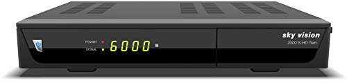 SKY VISION Sat Receiver Digital 2000 HD Satelliten Receiver, Twin Tuner Sat-Receiver (Full HD 1080p, USB-Mediaplayer, DVB-S2, HDMI, SCART, PVR, Unicable), schwarz