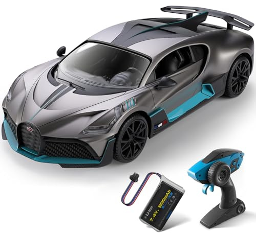MIEBELY Remote Control Car, Bugatti Divo 1/12 Scale Rc Cars 12Km/h, 2.4Ghz Licensed Model Car 7.4V 900mAh Toy Car Headlight for Adults Boys Girls Age 6-12 Years Birthday Ideas Gift
