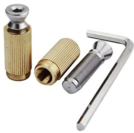 Guyker Tremolo Bridge Studs & Anchors Bridge Posts, Mounting Bolt Screw Inserts Compatible with GE1996T / 510TS Tremolo System Bridge - chrome