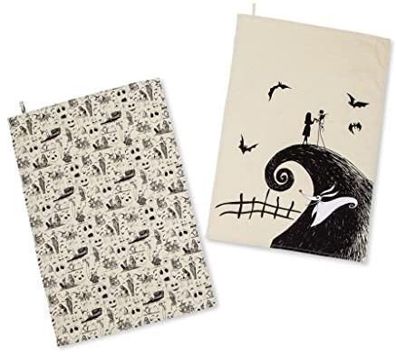 The Nightmare Before Christmas Disney Black and White Kitchen Hand Towel Set