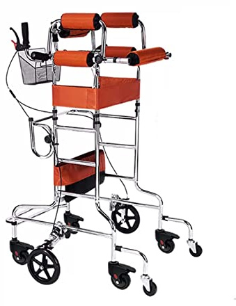 YSUEFIJO Déambulateur Interieur, Déambulateur Personnes âgées, Cadre de Marche avec Roues, Marcheur Médical de Cadre de Marche d'alliage d'aluminium, Rollator pour Personnes âgées