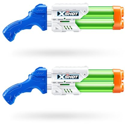 X-Shot piccolo Dual Stream Water Blaster di ZURU giocattolo d’acqua dual play, Dual Stream Blaster, giocattolo d’acqua per bambini, ragazzi e adulti (2 Blaster)