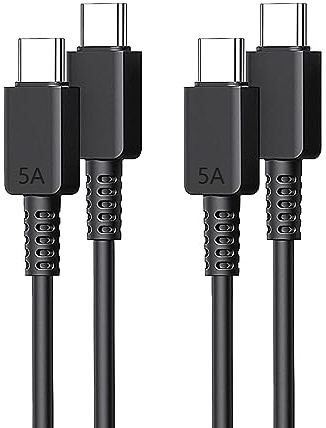 USB C to USB C Charger Cable, Samsung Fast Charger Cable 5A 100W Type C [2-Pack/1.8M] for Samsung Galaxy S23, S23 Ultra, S22, S22 Ultra, S21, S21 Ultra,S20, S20 Ultra, MacBook Pro 2021,Switch, Laptops