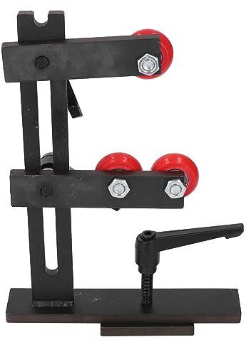 Lunetta Fissa Per Tornio Per La Lavorazione del Legno Lunetta Fissa a Forma di L, Utensile Per Tornio Per La Lavorazione del Legno in Ghisa con 3 Ruote di Fissaggio Per Il Taglio di Coltelli a Letto D