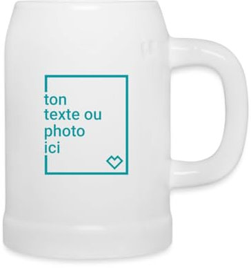 Spreadshirt Personnalisez Votre Chope De Bière Avec Votre Texte Ou Votre Photo Chope en céramique, taille unique, blanc