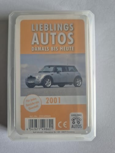 Lieblings Autos Auto Quartett 2001 Baujahr Geburtsjahr 25. Geburtstag Geschenk Spielkarten Neu