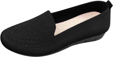 Minetom Ballerines Femme Sport Chaussures Respirantes Confortable Tricotées Pantoufles Bout Rond Plates Flats Danse Chaussures