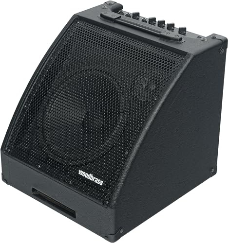 Woodbrass D30BT Amplificateur pour Batterie Électronique - Ampli Bluetooth 30W idéal pour Batteur débutant, Amateur, Pro - Puissant, Robuste, Pan incliné : Parfait pour Jouer à la Maison ou sur scène
