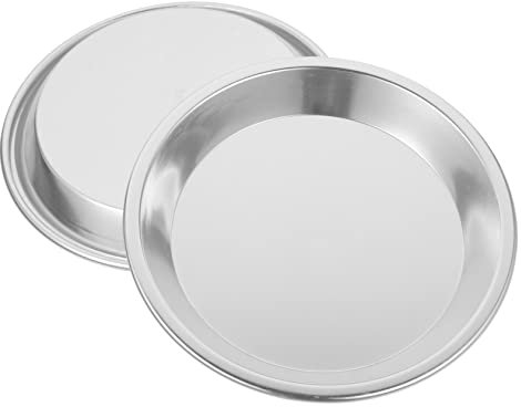 TOPBATHY Aluminum Alloy Pizza Pan and Heat-Resistant Metal Pie Pans 6-inch, Wear-Resistant Non-Stick Baking Tray Set for Kitchen and Restaurant, 2 Pieces
