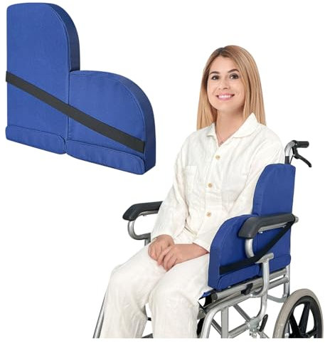 Mybow Lateral Support for Wheelchair Side Guards, Wheelchair Lateral Support Cushion, Contoured Foam Pad for Better Posture Sitting Upright, Wheelchair Side Padding for Elderly (1 PCS)