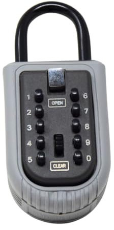 stahl-design-tebart Schlüsseltresor mit Zahlenkombination – Kompakte Schlüsselbox mit Haken – Robuster Aufbewahrungstresor für Haus, Büro, Ferienwohnung & Außenbereich