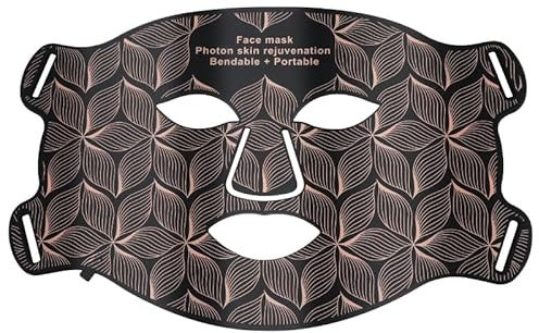 Red Light Therapy Mask, 7 Colour LED Face Light Therapy Mask for Skin Tightening Acne Treatment Anti-Aging Smooth Wrinkles Fine Lines, 3 Light Modes/Remote Control/Eye Protection Included